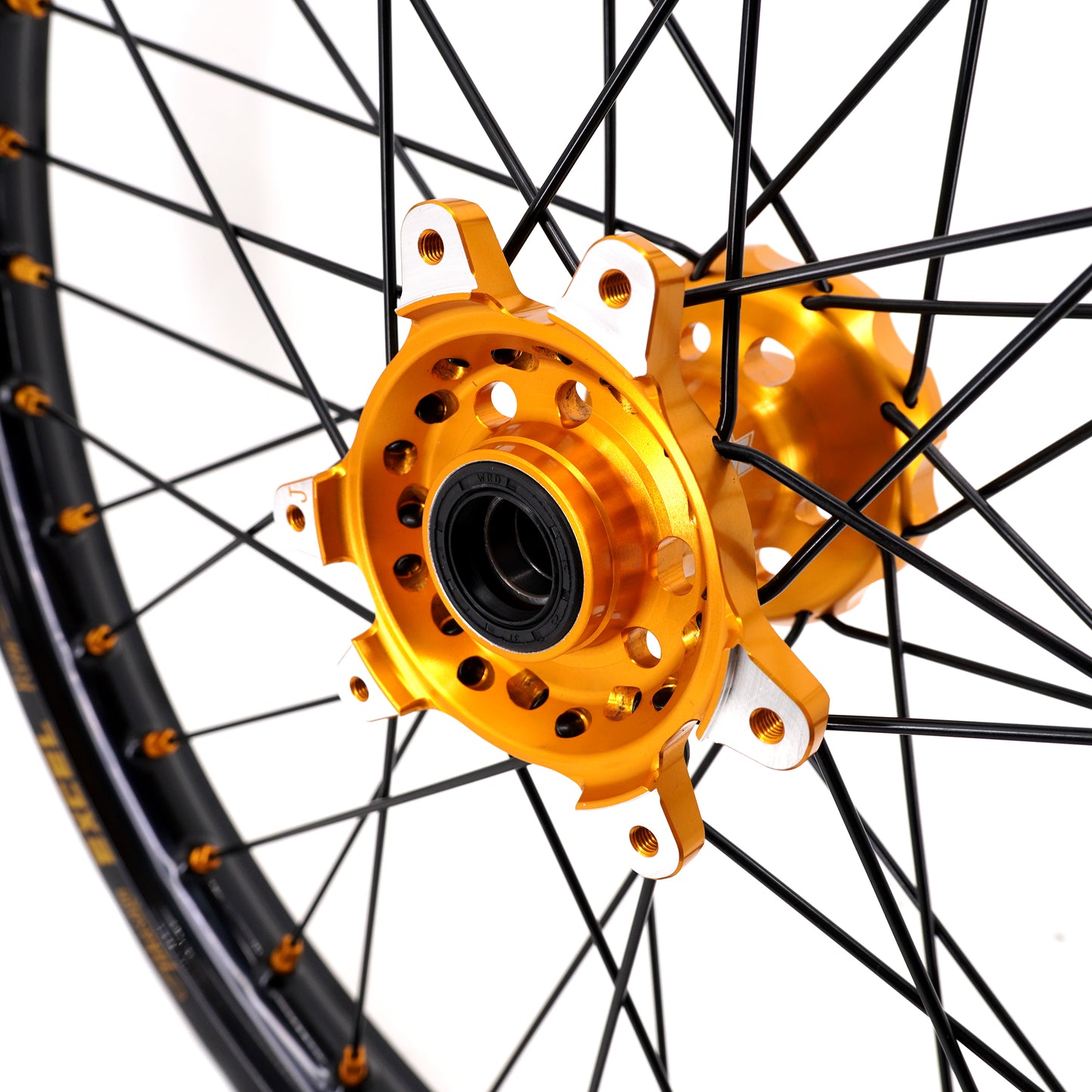 US Stock KKE 21" & 18" Electric Dirtbike Wheels Takasago EXCEL Rims Fit SurRon Ultra Bee 2023-2025 Gold Nipples