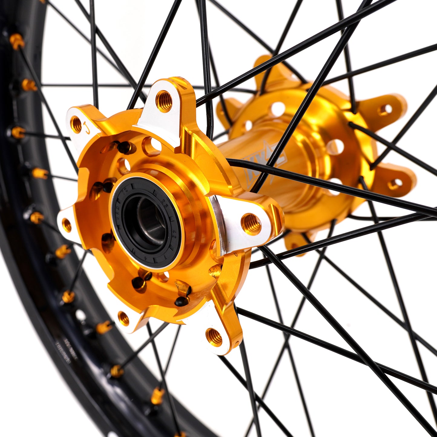 US Stock KKE 21" & 18" Electric Dirtbike Wheels Takasago EXCEL Rims Fit SurRon Ultra Bee 2023-2025 Gold Nipples