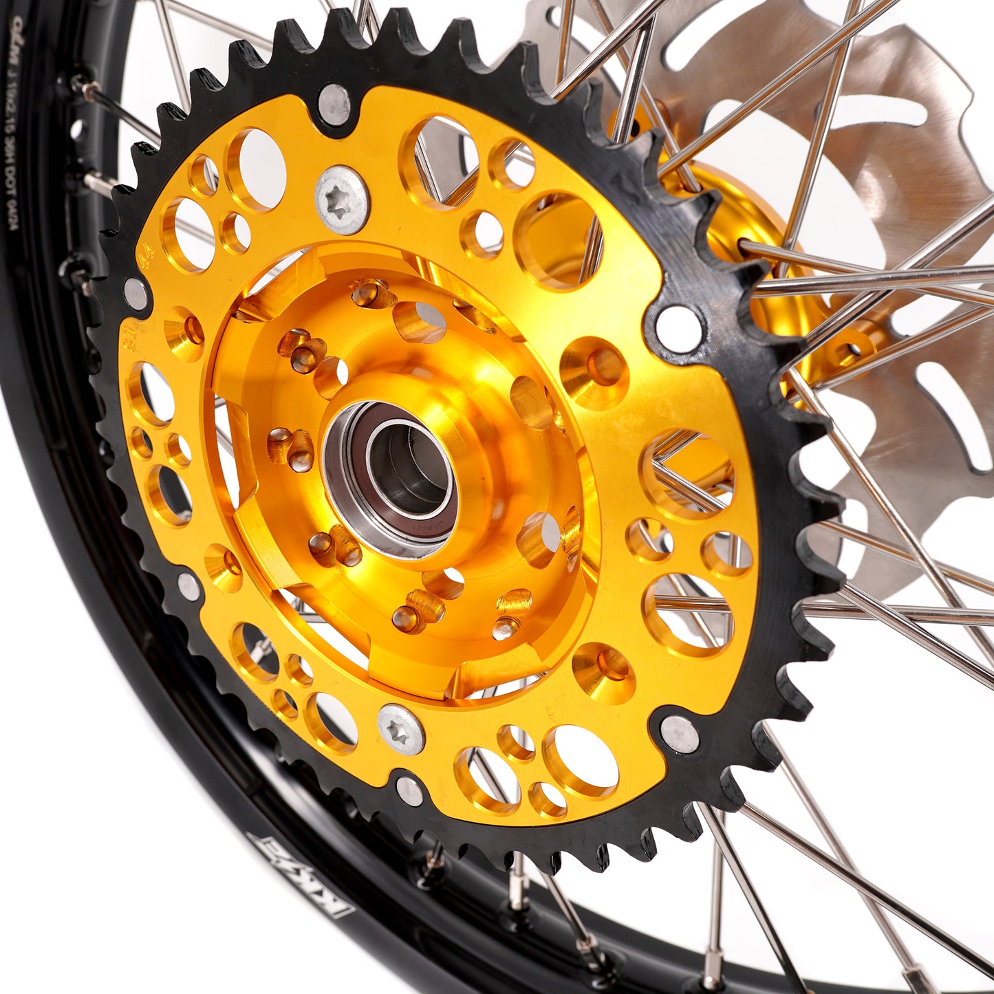 KKE 21 & 19 Wheels for Suzuki RMZ250 2007 RMZ450 2005-2025 Gold&Black