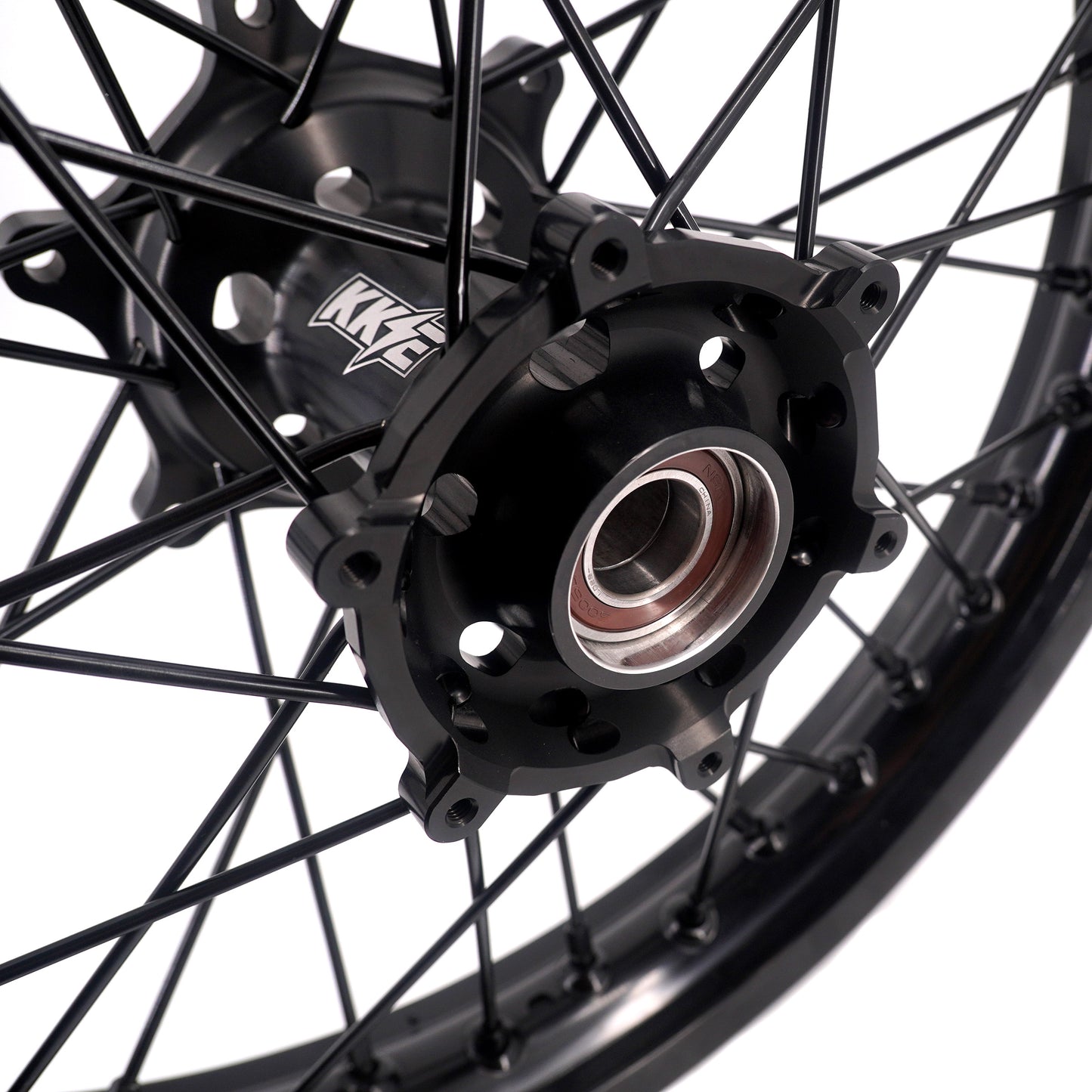 Pre-order KKE Enduro 1.6*21" & 2.15*18" CNC Hub Electric Dirtbike Alloy Wheels Rims Fit STARK VARG Black All Black