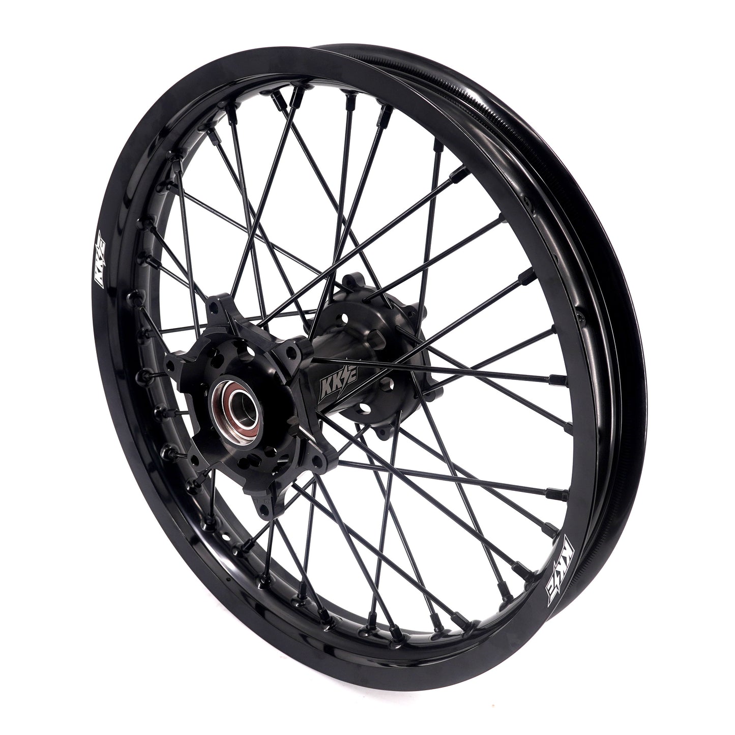 Pre-order KKE Enduro 1.6*21" & 2.15*18" CNC Hub Electric Dirtbike Alloy Wheels Rims Fit STARK VARG Black All Black
