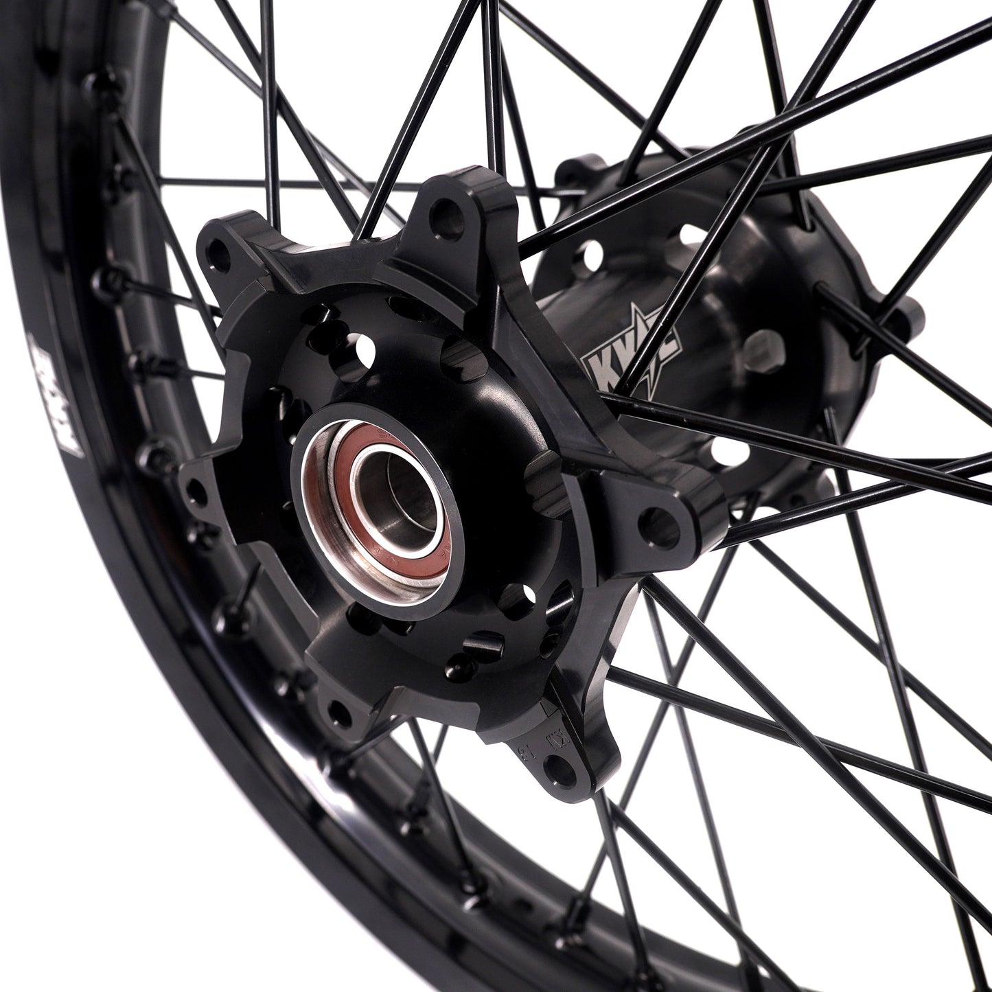 Pre-order KKE Enduro 1.6*21" & 2.15*18" CNC Hub Electric Dirtbike Alloy Wheels Rims Fit STARK VARG Black All Black