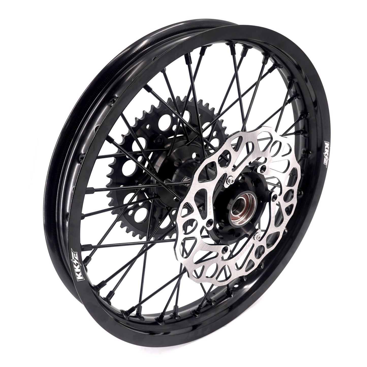 Pre-order KKE Enduro 1.6*21" & 2.15*18" CNC Hub Electric Dirtbike Alloy Wheels Rims Fit STARK VARG Black All Black