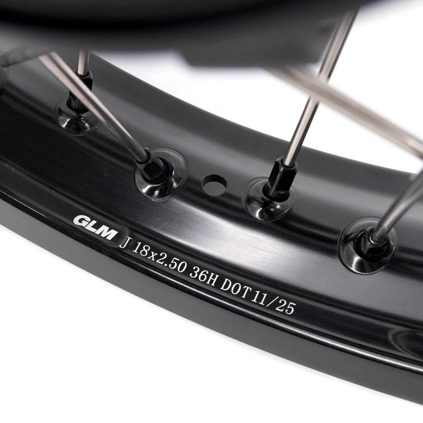 KKE 1.85*21 & 2.5*18 Fit CF MOTO 450MT Motorcycle Tubed Spoke Wheels Rims Black