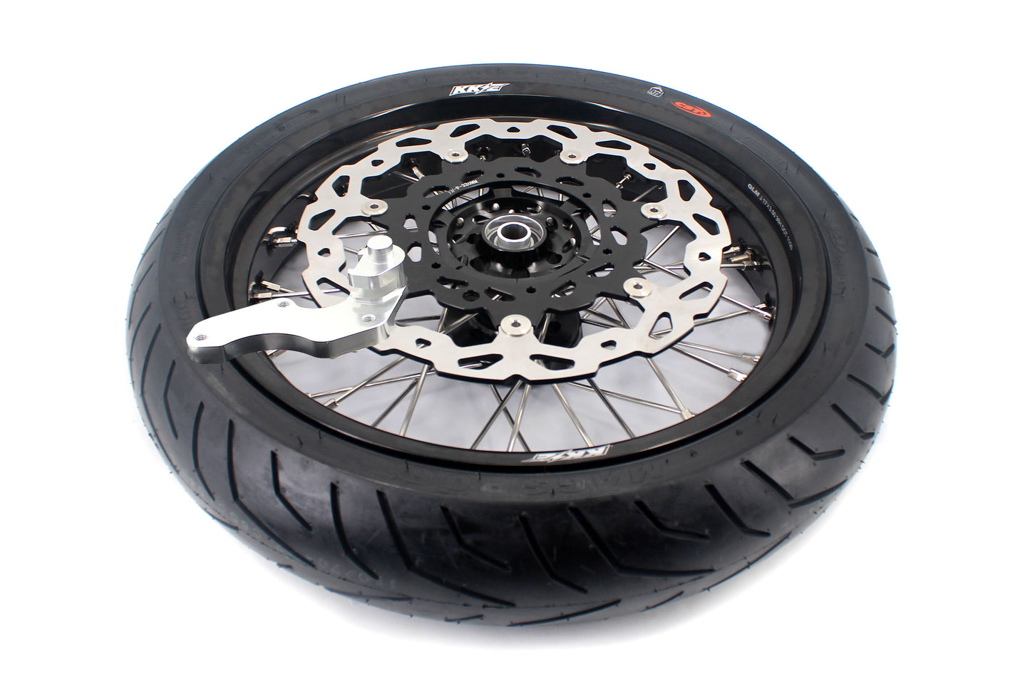 KKE CUSH DRIVE 3.5/4.25*17in. Supmermoto Wheels Kit For SUZUKI DRZ400SM 2005-2024 CST Tires