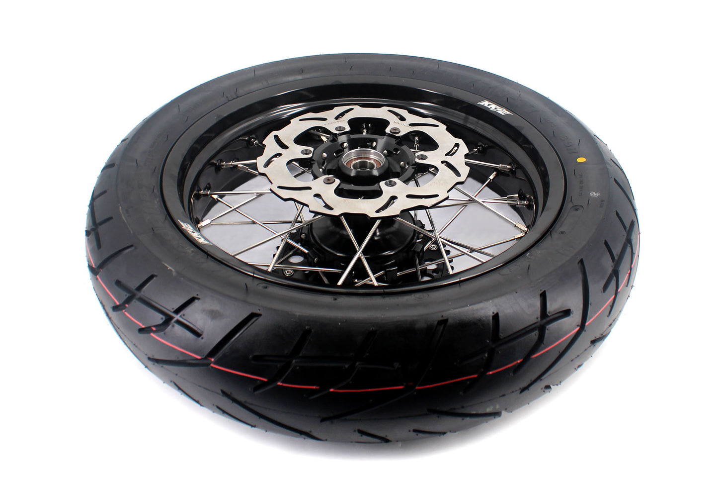 KKE CUSH DRIVE 3.5/4.25*17in. Supmermoto Wheels Kit For SUZUKI DRZ400SM 2005-2024 CST Tires