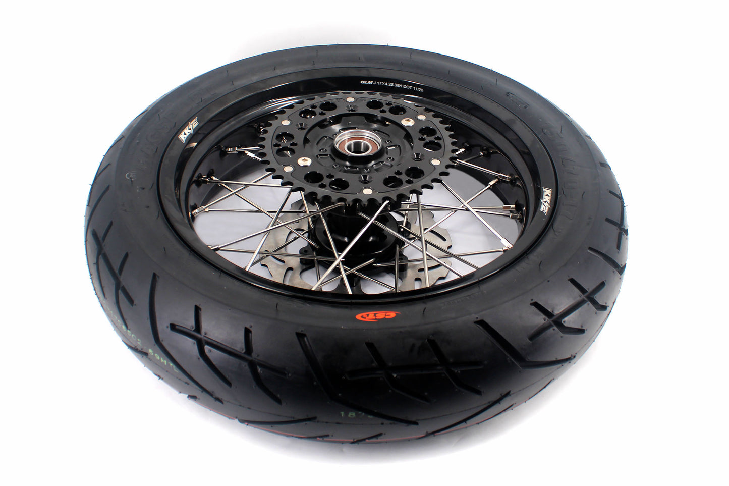 KKE CUSH DRIVE 3.5/4.25*17in. Supmermoto Wheels Kit For SUZUKI DRZ400SM 2005-2024 CST Tires