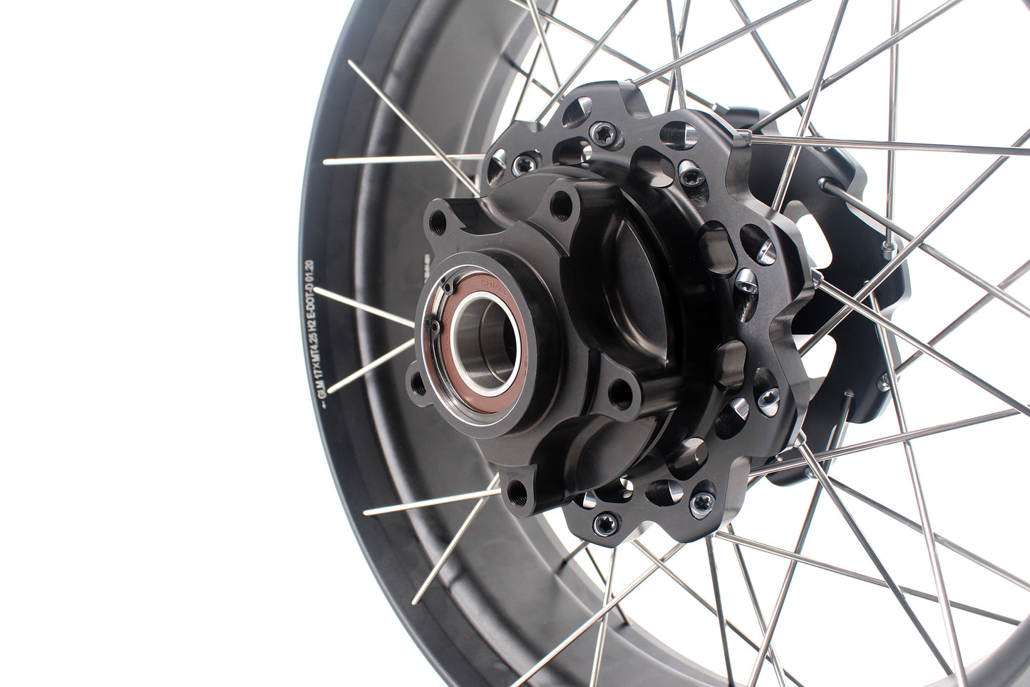 VMX-Racing 2.5*18 & 5.5*17 Tubeless Wheels Black Rims For Ducati Scrambler 800 2016-2025