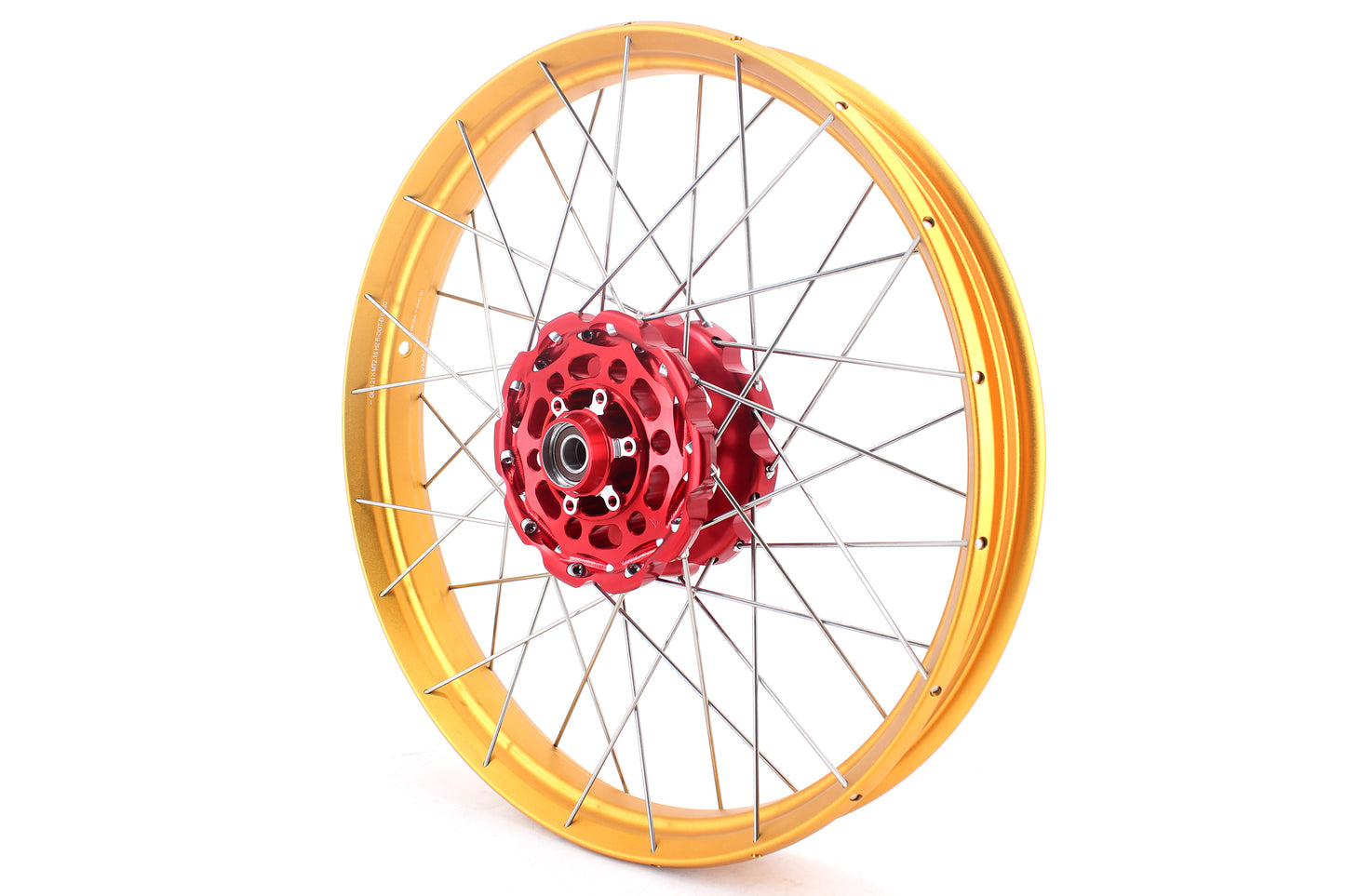 VMX 21/18 Tubeless Rims Fit Honda XL750 Transalp 2023-2024 Red Hub & Gold Rim
