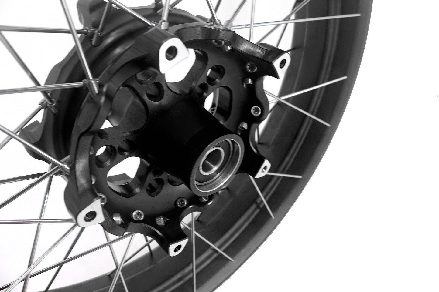 VMX 19" 17" Inch Tubeless Rims for BMW R1200GS R1200GS Adventure 2013-2020 Black Hub & Black Rim