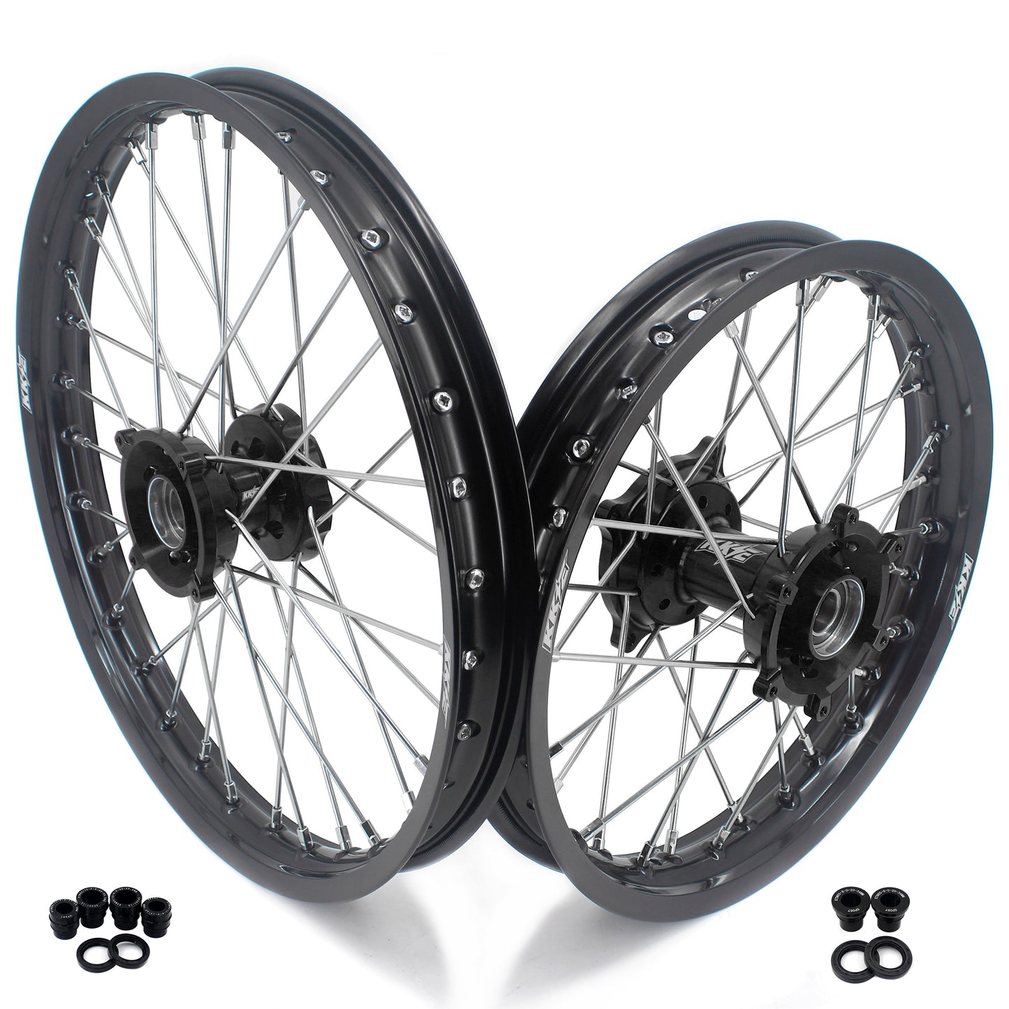 KKE 19" 16" Kid's Big Spoke Wheels Rims Fit KTM SX 85 2003-2020 Black Hubs