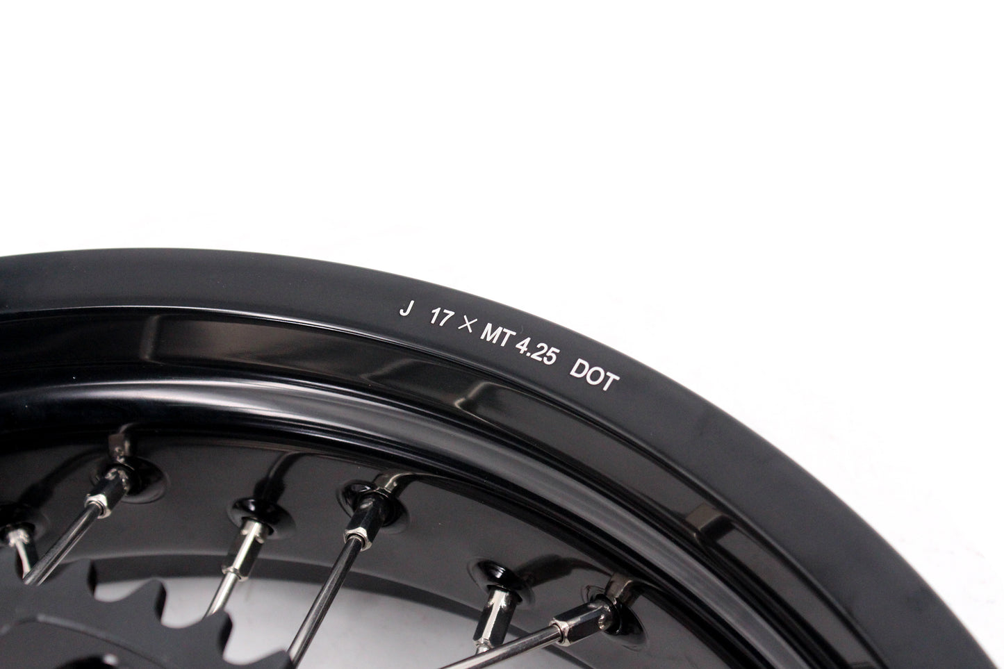 KKE 3.5 & 4.25*17in. Supermoto Wheels Rims for Honda XR650R 2000-2008 Disc Black