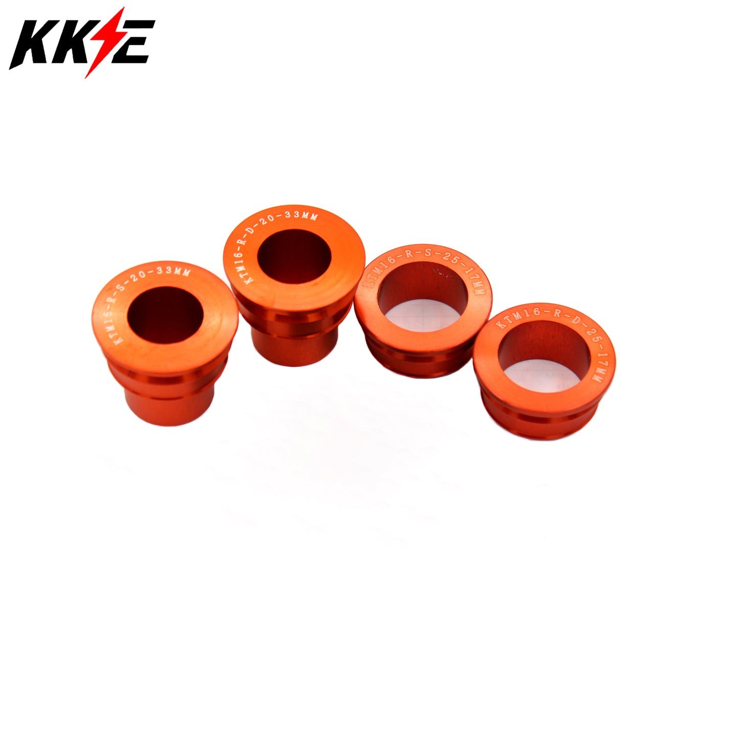 KKE Replacement Rear Black/Orange Spacers Kit For KTM 125-530CC EXC EXF SX SXF 2003-2024