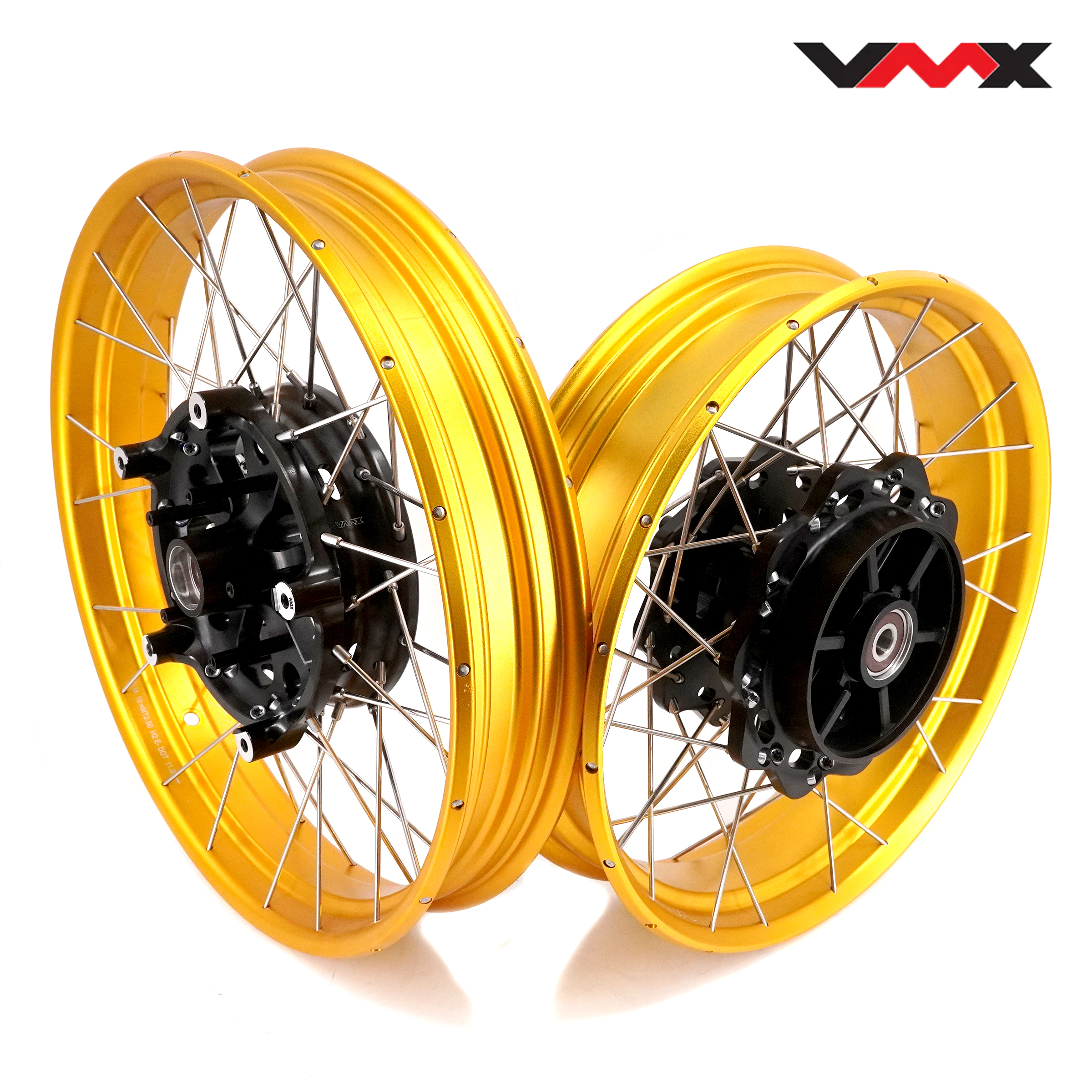 VMX-Racing 19/17 Tubeless Wheels Gold Rims for Triumph Scrambler