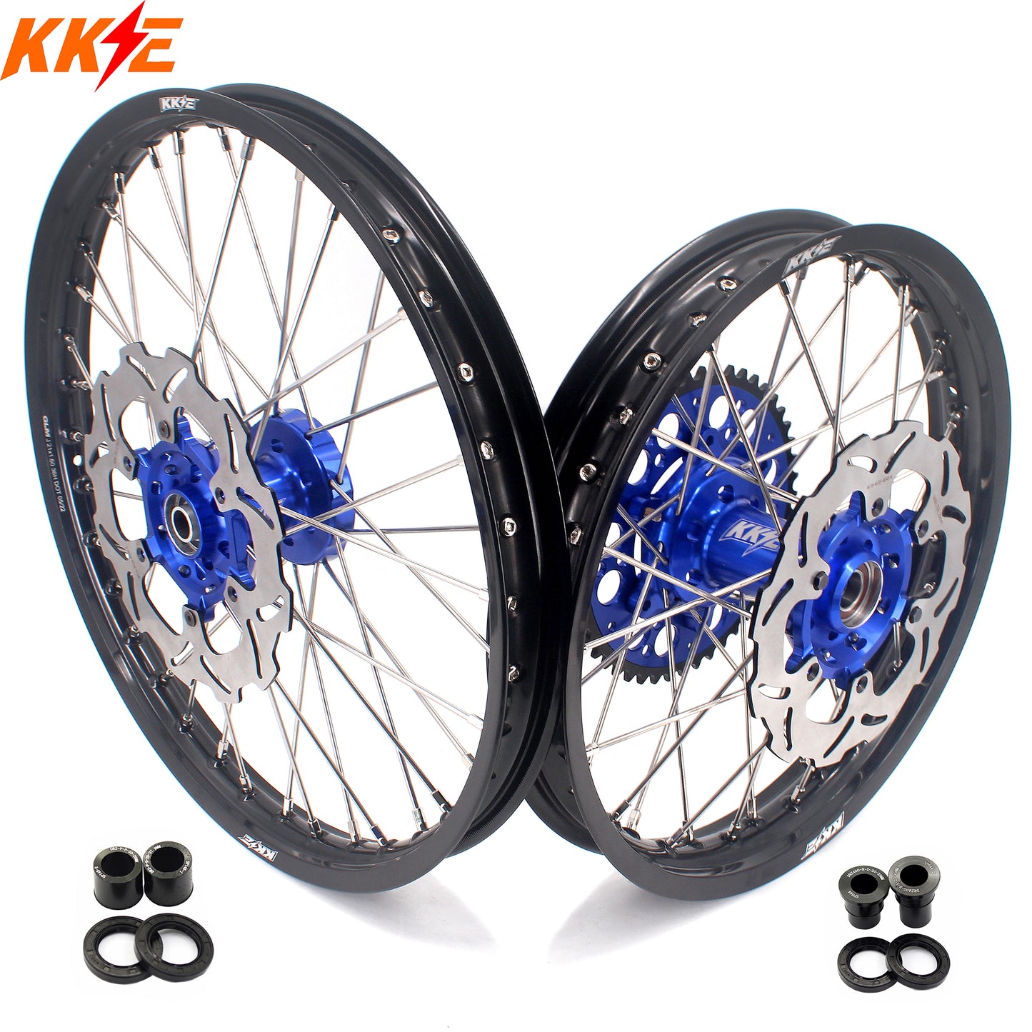 KKE 21/18 Dirtbike Spoke Alloy Wheels For SUZUKI DRZ400 DRZ400E DRZ400S