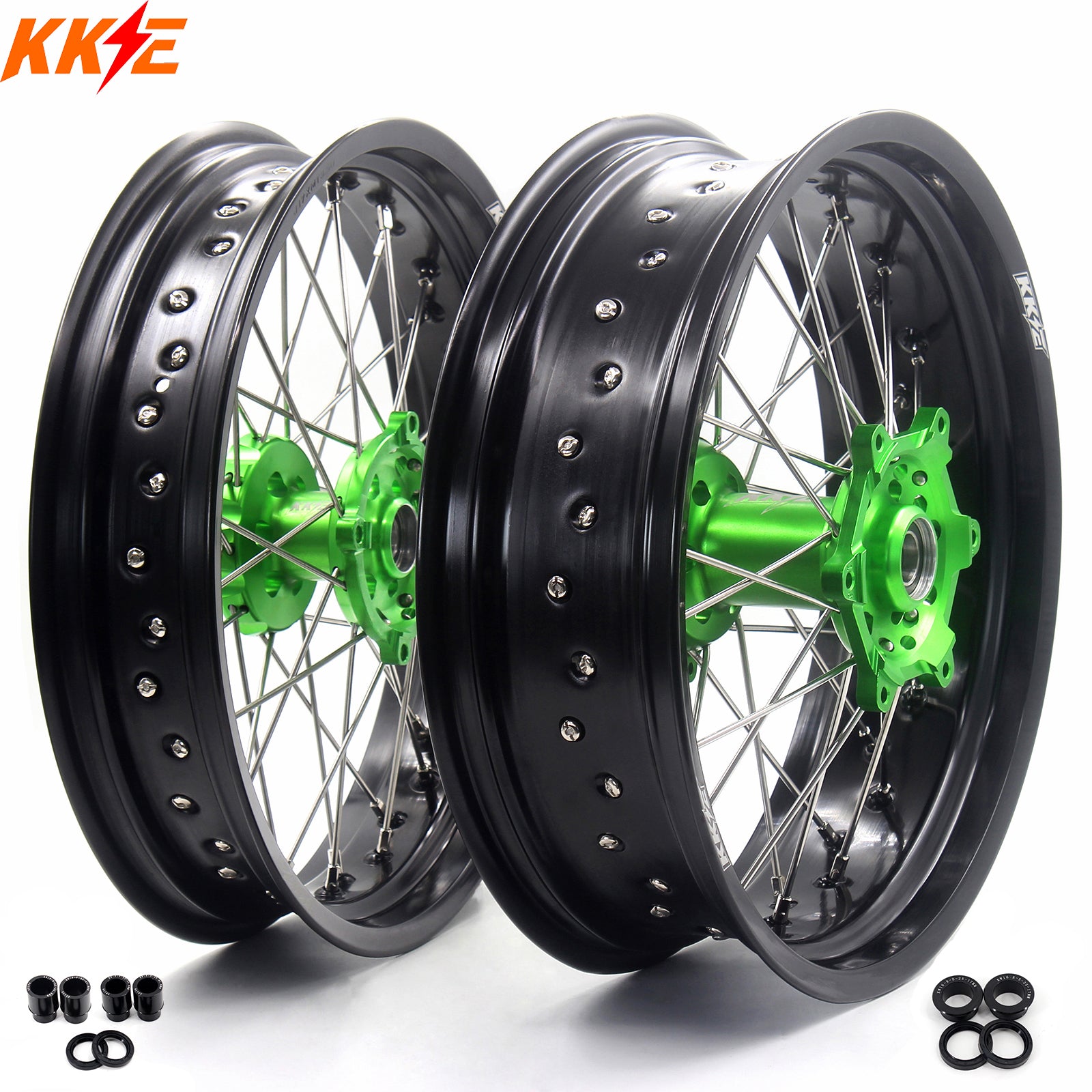 KKE 17Inch KX250F KX450F 2006-2021 For KAWASAKI Supermoto Spoked