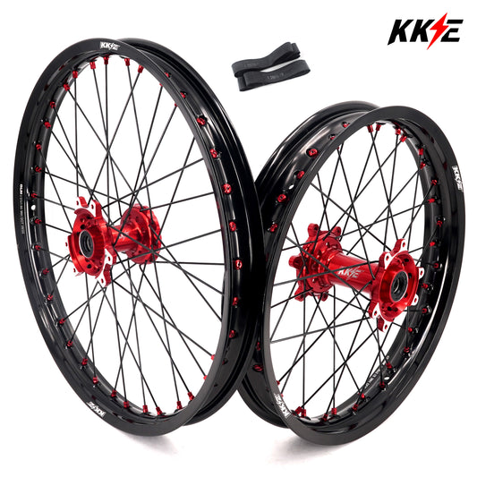 US Stock KKE 1.6*21" & 2.15*18" Electric Dirtbike Wheels Rim Fit For SurRon Ultra Bee 2023-2024 Red