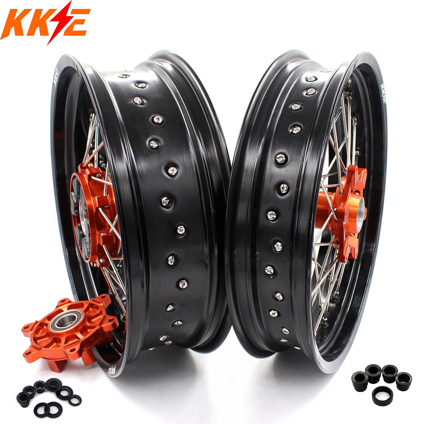 KKE 3.5/4.5*17inch CUSH Drive Supermoto Wheels for KTM SX SX-F XC XC-F EXC 2003-2023