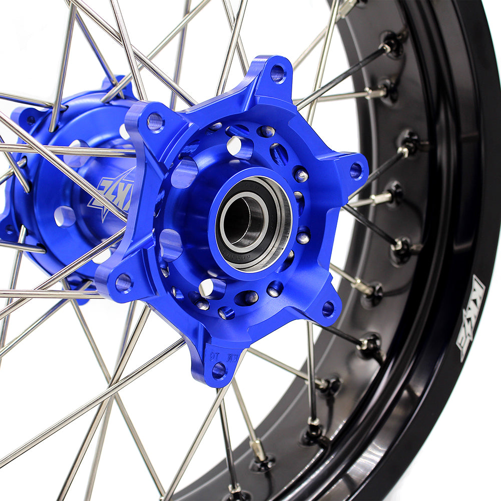 KKE 3.5/4.25 SPOKED SUPERMOTO WHEELS SET FOR KTM EXC EXCF XCW XCF SXF SX 125-530 03-19 - KKE Racing