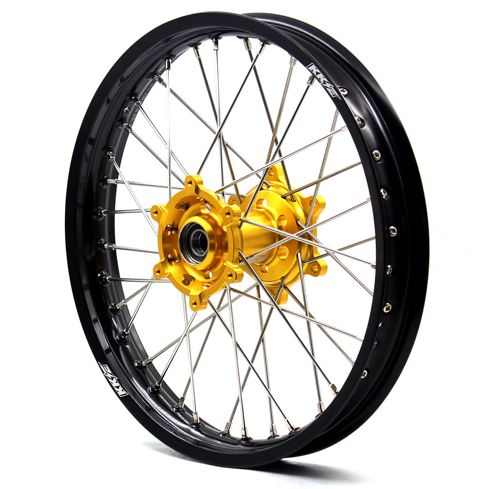 KKE 21" & 19" MX WHEELS RIMS SET FOR SUZUKI RMZ250 2007-2019 RMZ450 2005-2019 GOLD CNC HUBS OFF ROAD MOTORCYCLE RIMS - KKE Racing