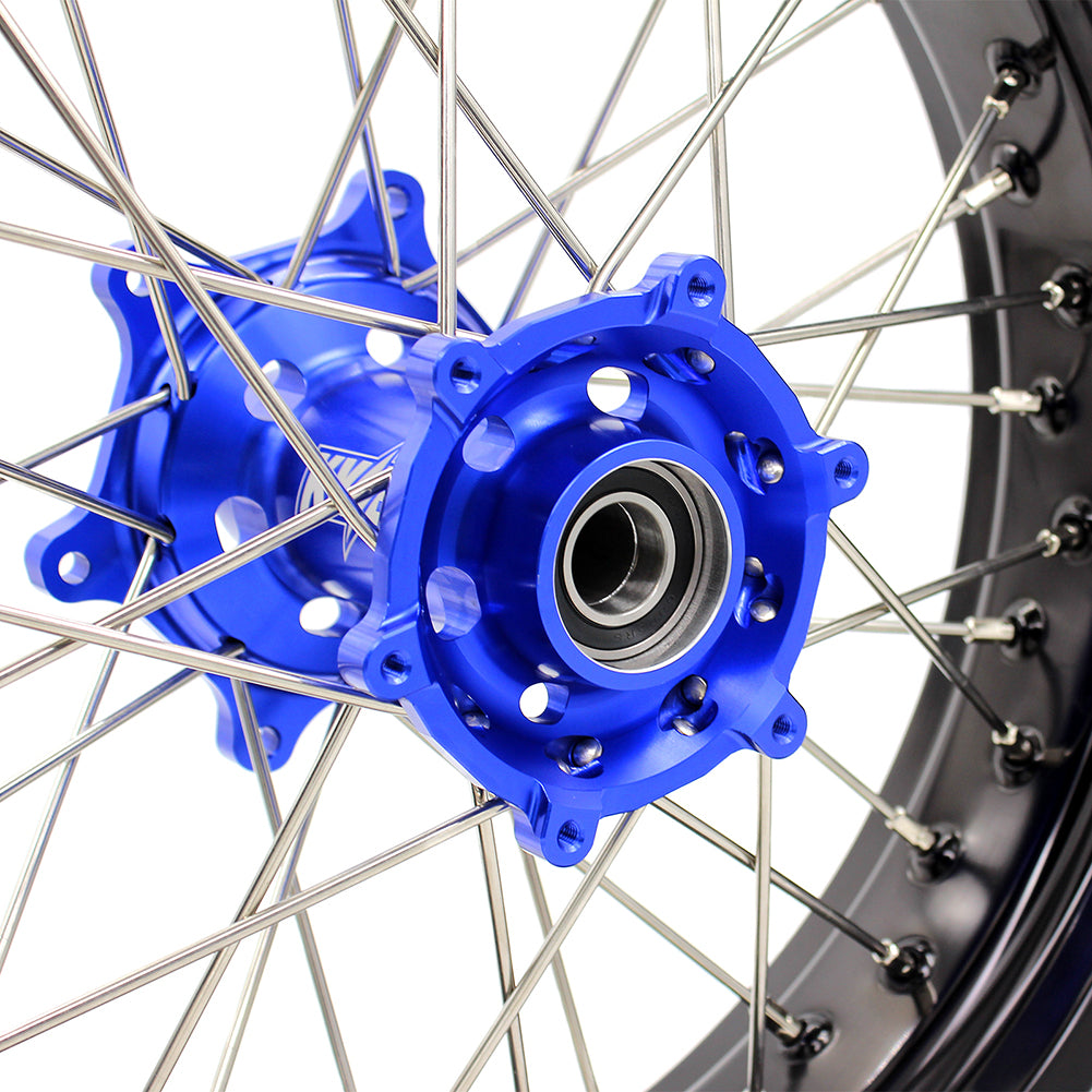 KKE 3.5/4.25 SPOKED SUPERMOTO WHEELS SET FOR KTM EXC EXCF XCW XCF SXF SX 125-530 03-19 - KKE Racing