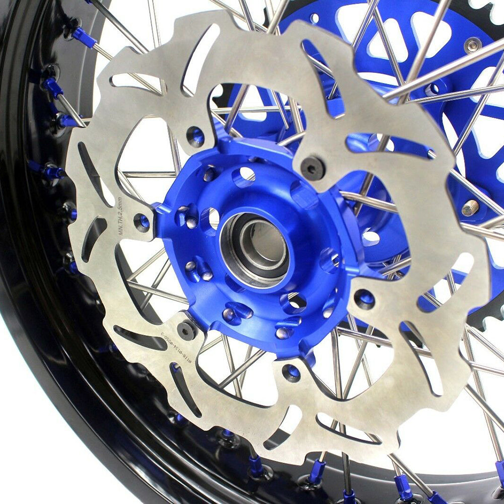 KKE 3.5 & 4.25 Supemrot Wheels Rims for Yamaha YZ125 YZ250 YZ250F YZ450F YZ250X Blue Nipples