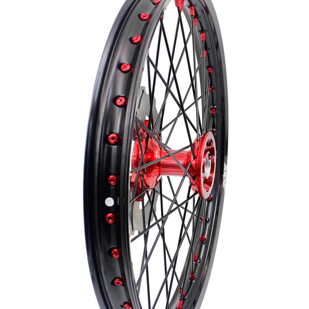 KKE 21 & 19 Cast Wheels for HONDA CR125R 96-97 CR250R 1996 CR500R 96-01 Black Spoke Disc