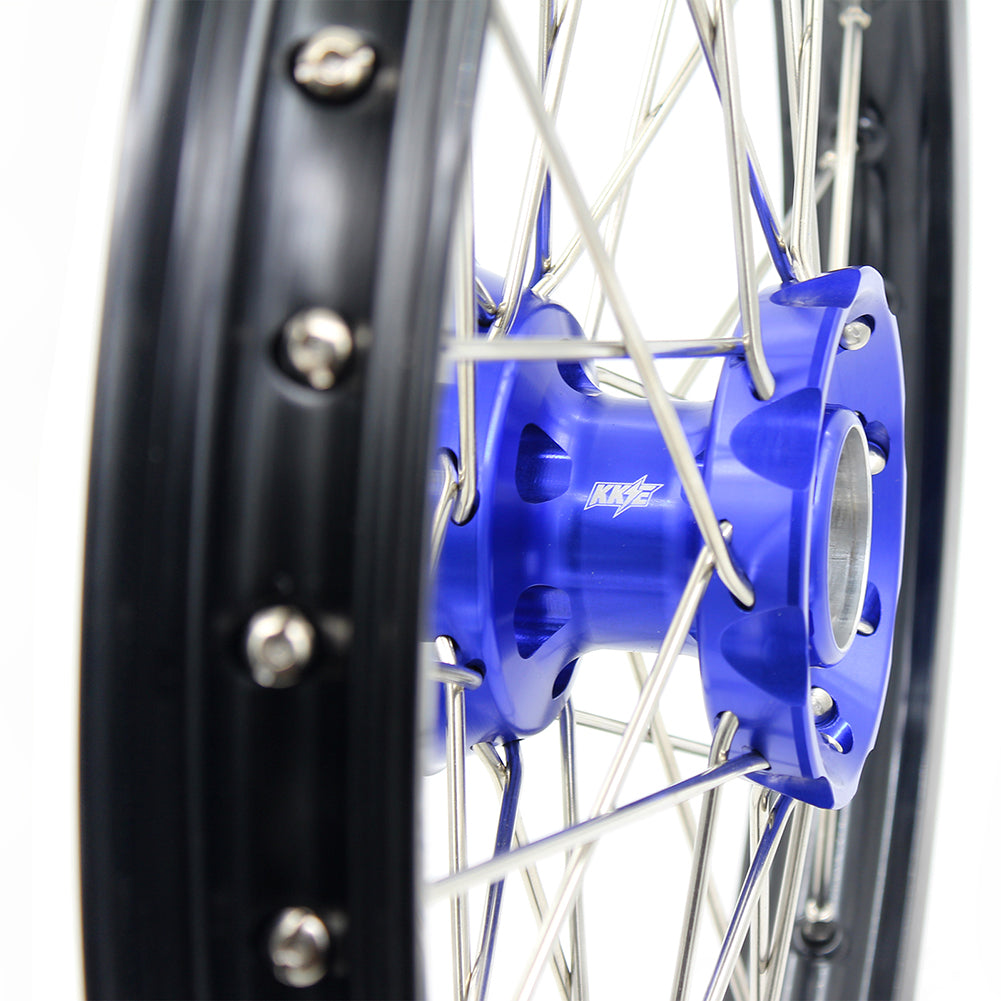 KKE 17"*1.4/14"*1.6 Spoked Kid's Big Wheels Rims Fit KTM SX 85 2003-2020 Husqvarna TC 85 2014-2020 Blue Hub