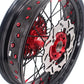 KKE 3.5 & 4.25 Supermoto Wheels For Honda XR650L 1993-2024 Red Nipples & Black Spokes