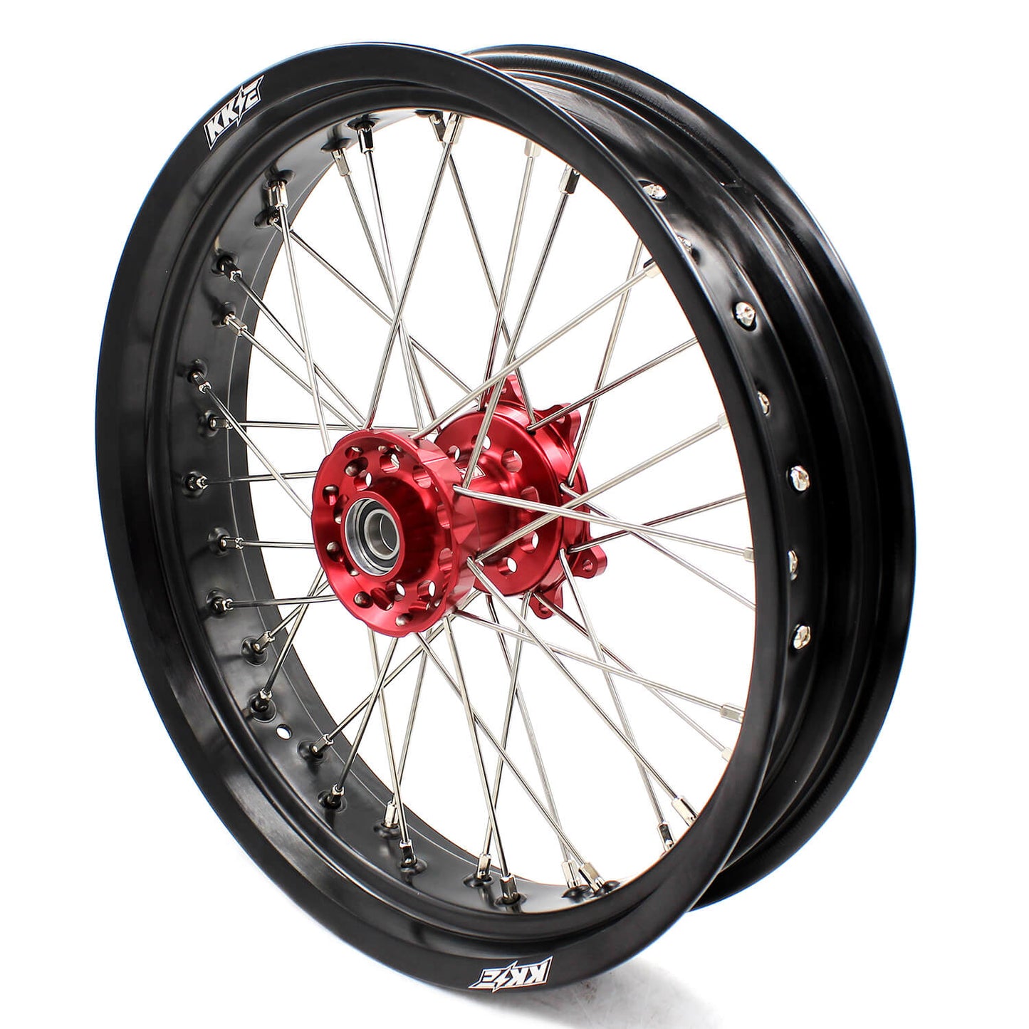 KKE 17 Inch Motard Rims for SUZUKI RMZ250 2007-2024 RMZ450 2005-2024 Red Hubs