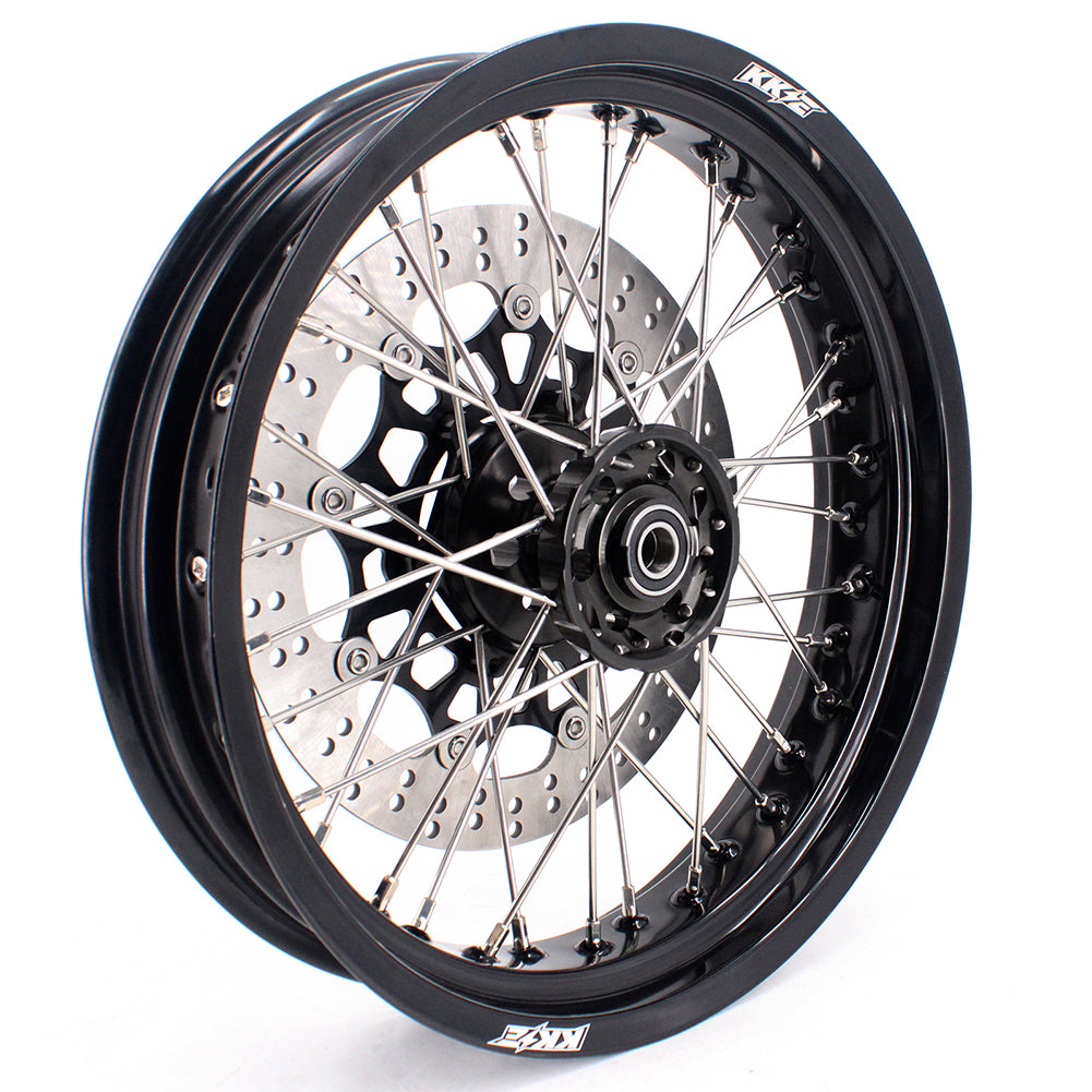 KKE 3.5 & 5.0 17 Inch Wheels for Yamaha WR250F 2001 WR450F 2003-2018 Black