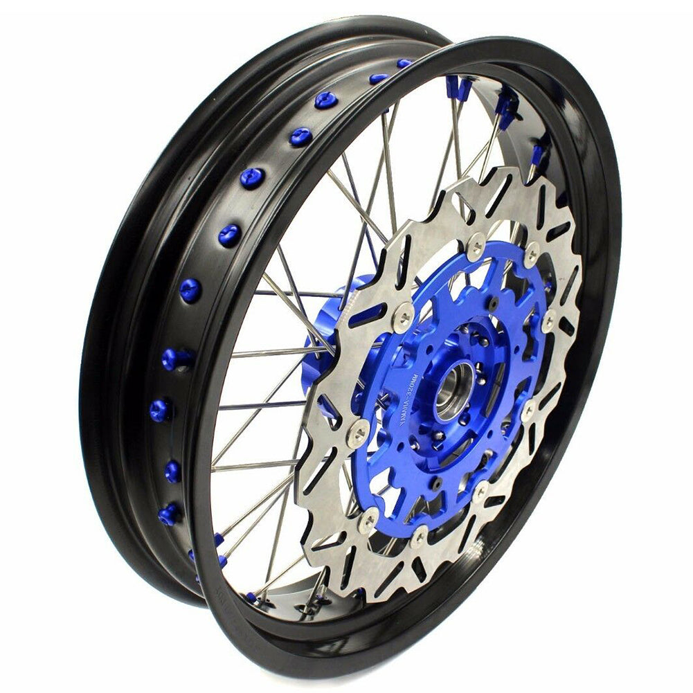 KKE 3.5 & 4.25 Supemrot Wheels Rims for Yamaha YZ125 YZ250 YZ250F YZ450F YZ250X Blue Nipples