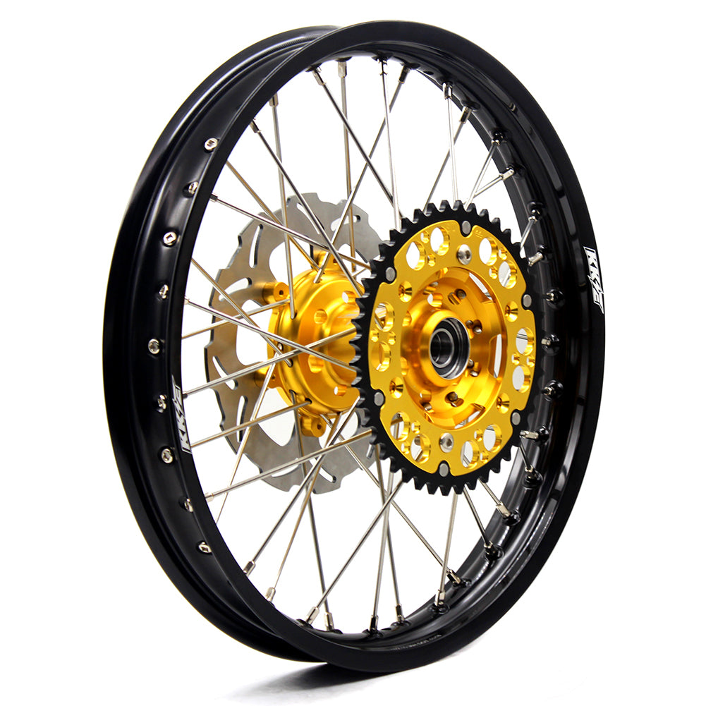 KKE 21" & 19" MX WHEELS RIMS SET FOR SUZUKI RMZ250 2007-2019 RMZ450 2005-2019 GOLD CNC HUBS OFF ROAD MOTORCYCLE RIMS - KKE Racing