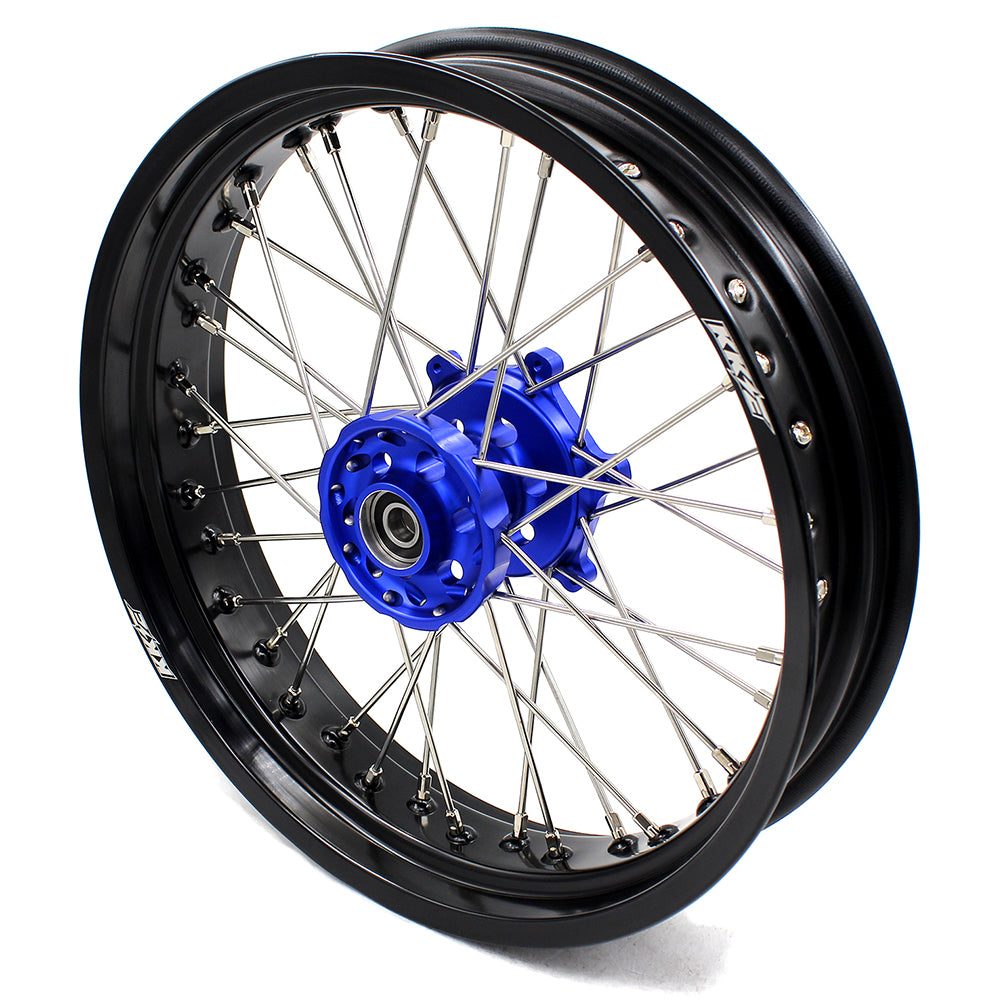 KKE 17inch Supermoto Wheels Set For YAMAHA WR250R 2008-2020 Blue Hub