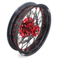 KKE 3.5 & 4.25 Supermoto Wheels For Honda XR650L 1993-2024 Red Nipples & Black Spokes