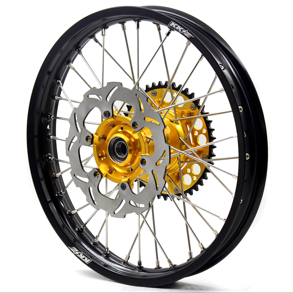 KKE 21" & 19" MX WHEELS RIMS SET FOR SUZUKI RMZ250 2007-2019 RMZ450 2005-2019 GOLD CNC HUBS OFF ROAD MOTORCYCLE RIMS - KKE Racing