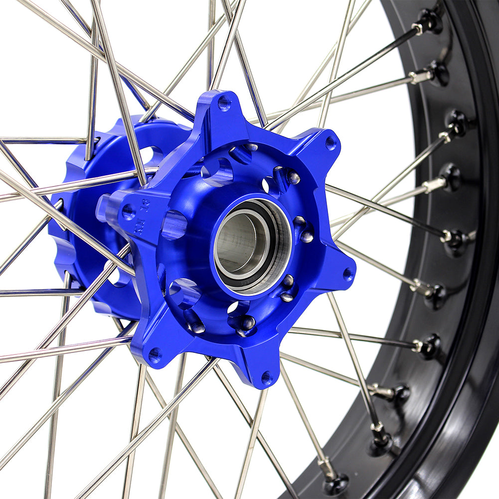 KKE 3.5/4.25 SPOKED SUPERMOTO WHEELS SET FOR KTM EXC EXCF XCW XCF SXF SX 125-530 03-19 - KKE Racing