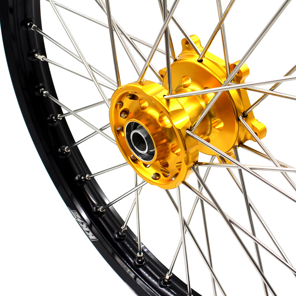 KKE 1.6*21" Front Wheel for Suzuki RMZ250 2007-2024 RMZ450 2005-2024 Gold&Black
