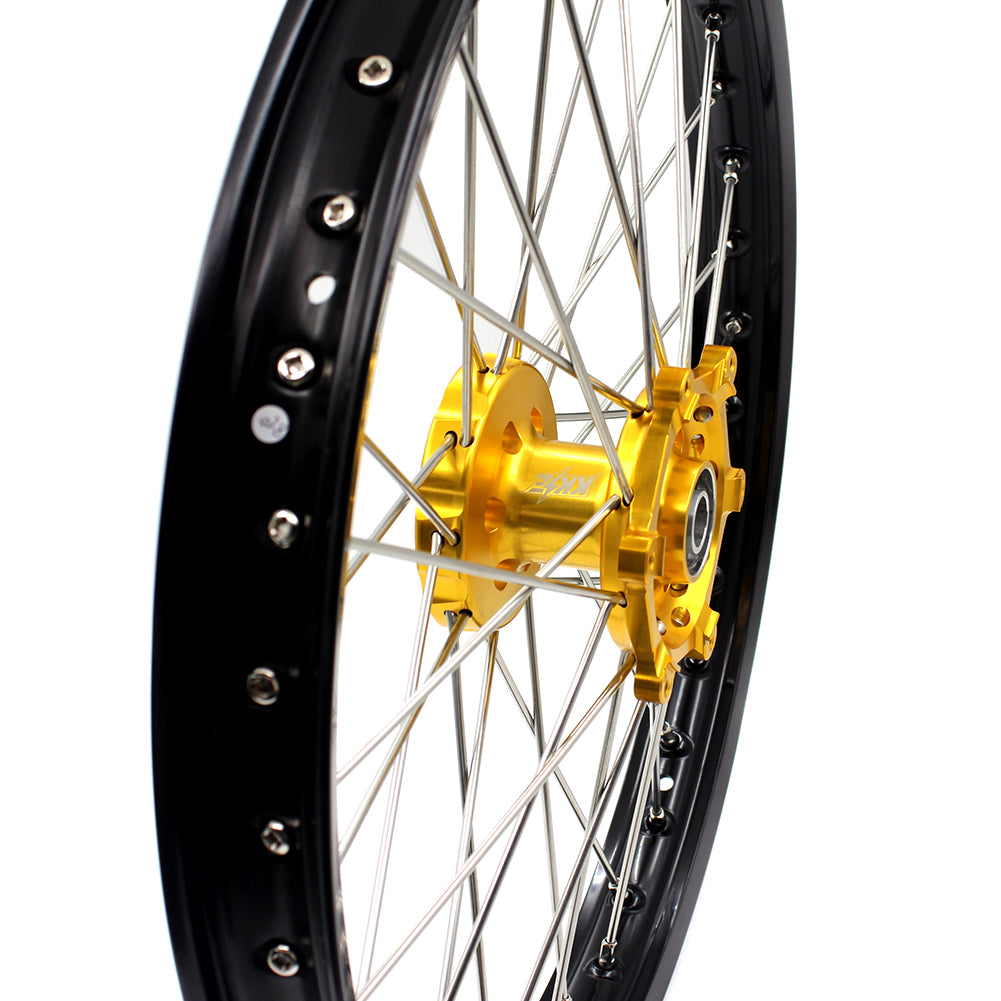 KKE 1.6*21" Front Wheel for Suzuki RMZ250 2007-2024 RMZ450 2005-2024 Gold&Black