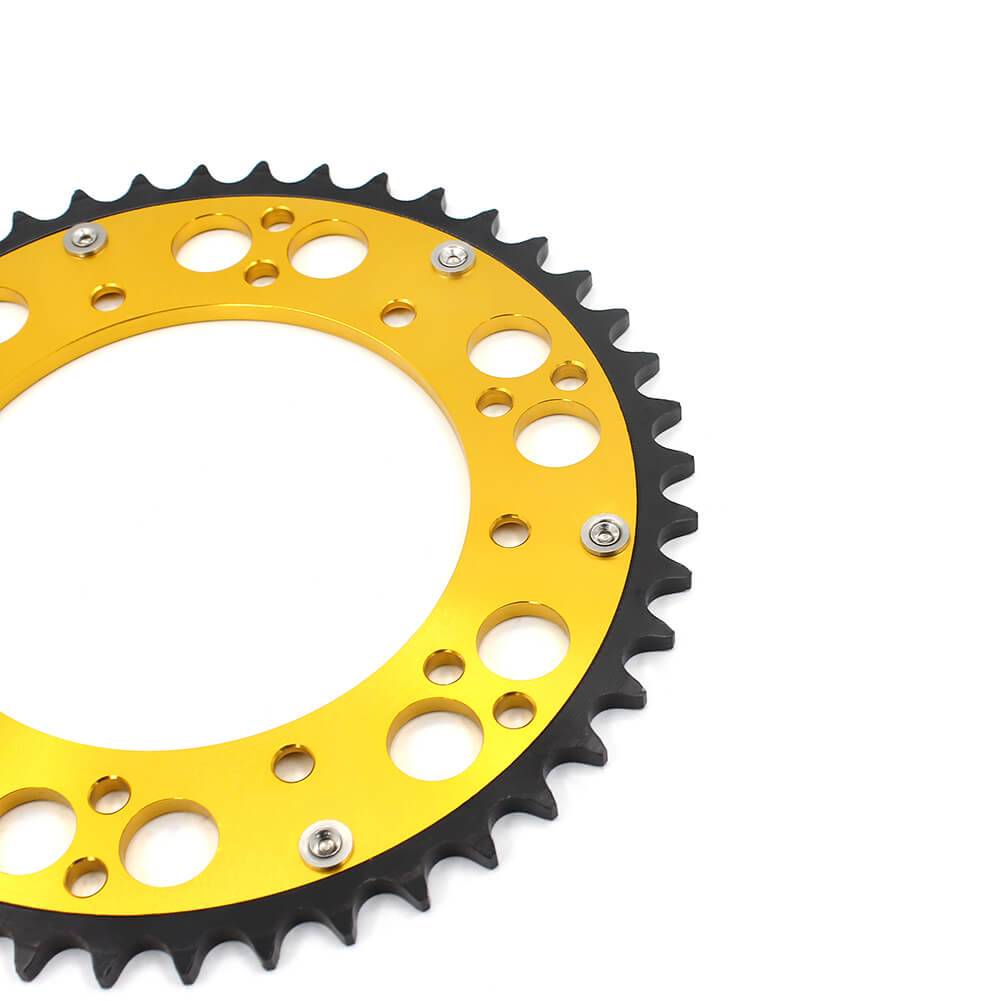 KKE 44T/48T/49T/50T/51T GOLD REAR HYBRID SPROCKET FOR SUZUKI RMZ250 RMZ450 RM125/250 DRZ400/400E/400S/400SM - KKE Racing