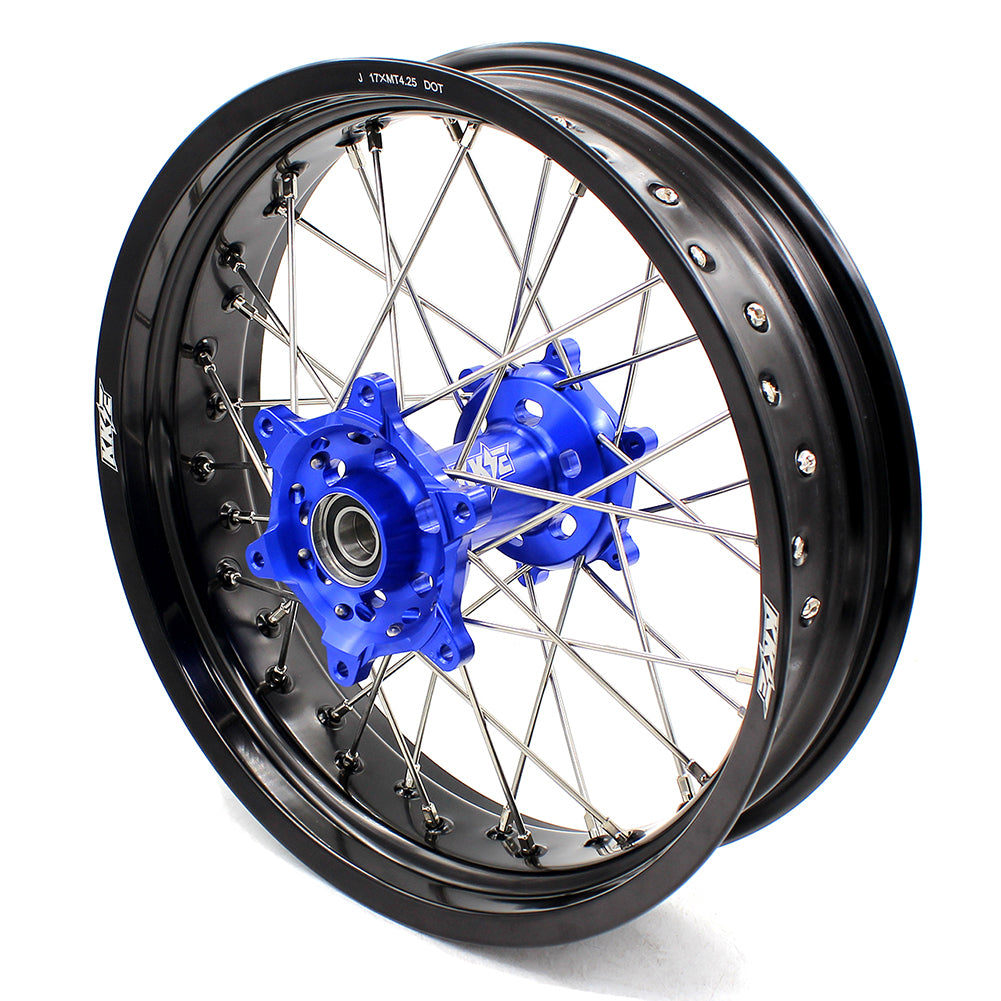 KKE 17inch Supermoto Wheels Set For YAMAHA WR250R 2008-2020 Blue Hub