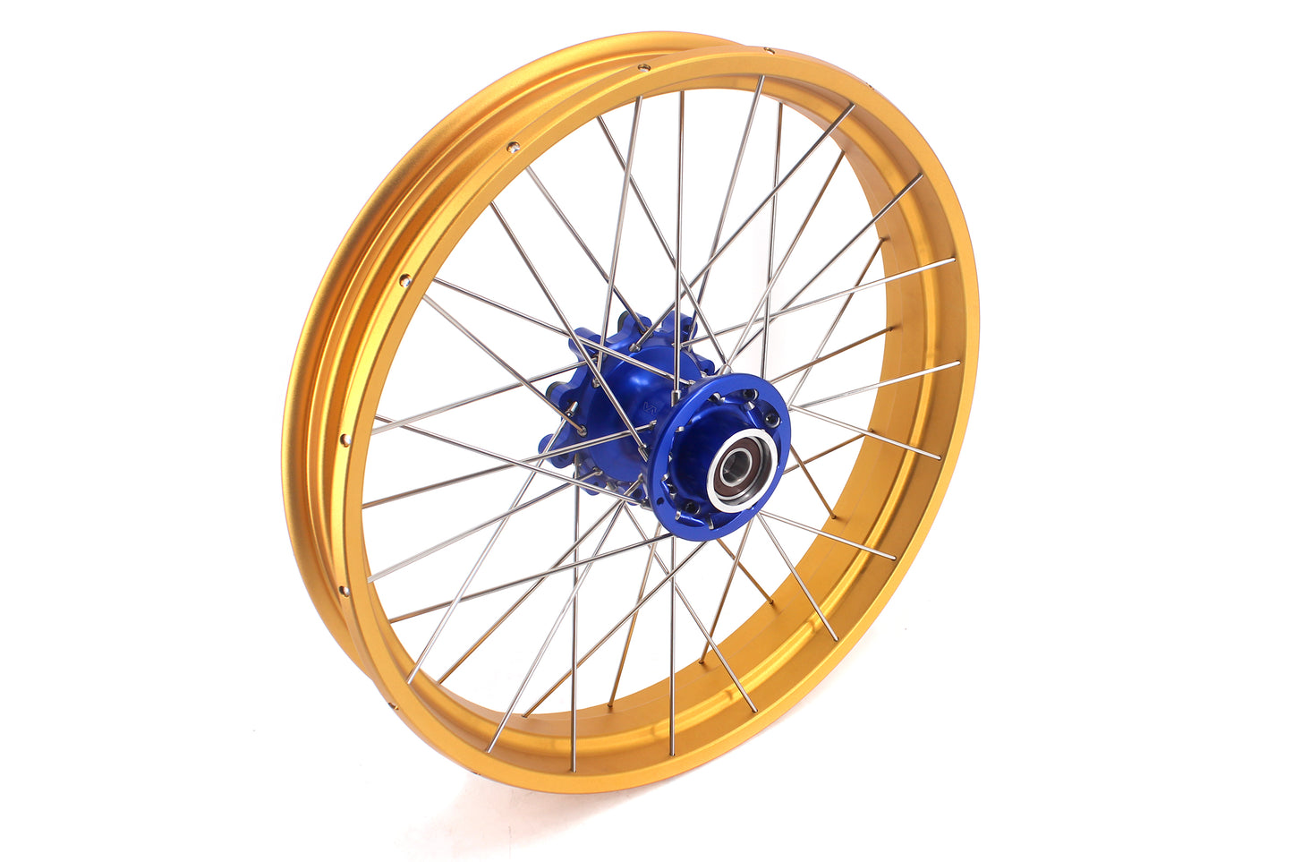 VMX 19inch 17inch CUSH Drive Spoked Tubeless Wheels Set For BMW G310GS 2016-2024 Blue Hub & Gold Rim