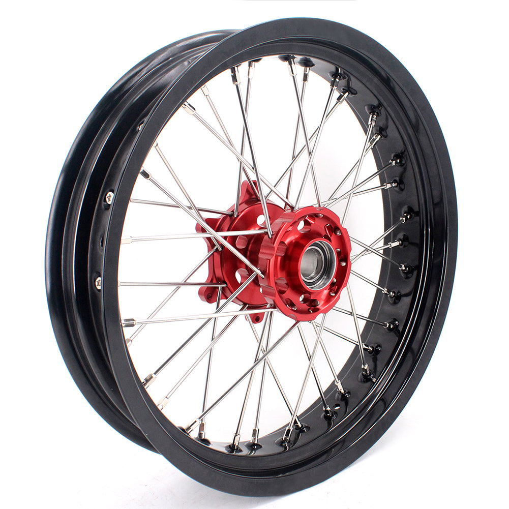 KKE 3.5 & 5.0 Supermoto Motard Wheels Rims for BETA RR 2013-2022 Red Hubs