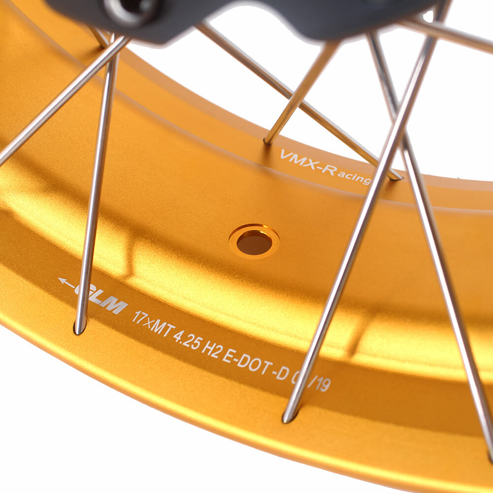 VMX-Racing Fit Honda CB500X 2022 Tubeless 2.5*19 & 4.25*17 Wheels Rims Gold GLM Rims
