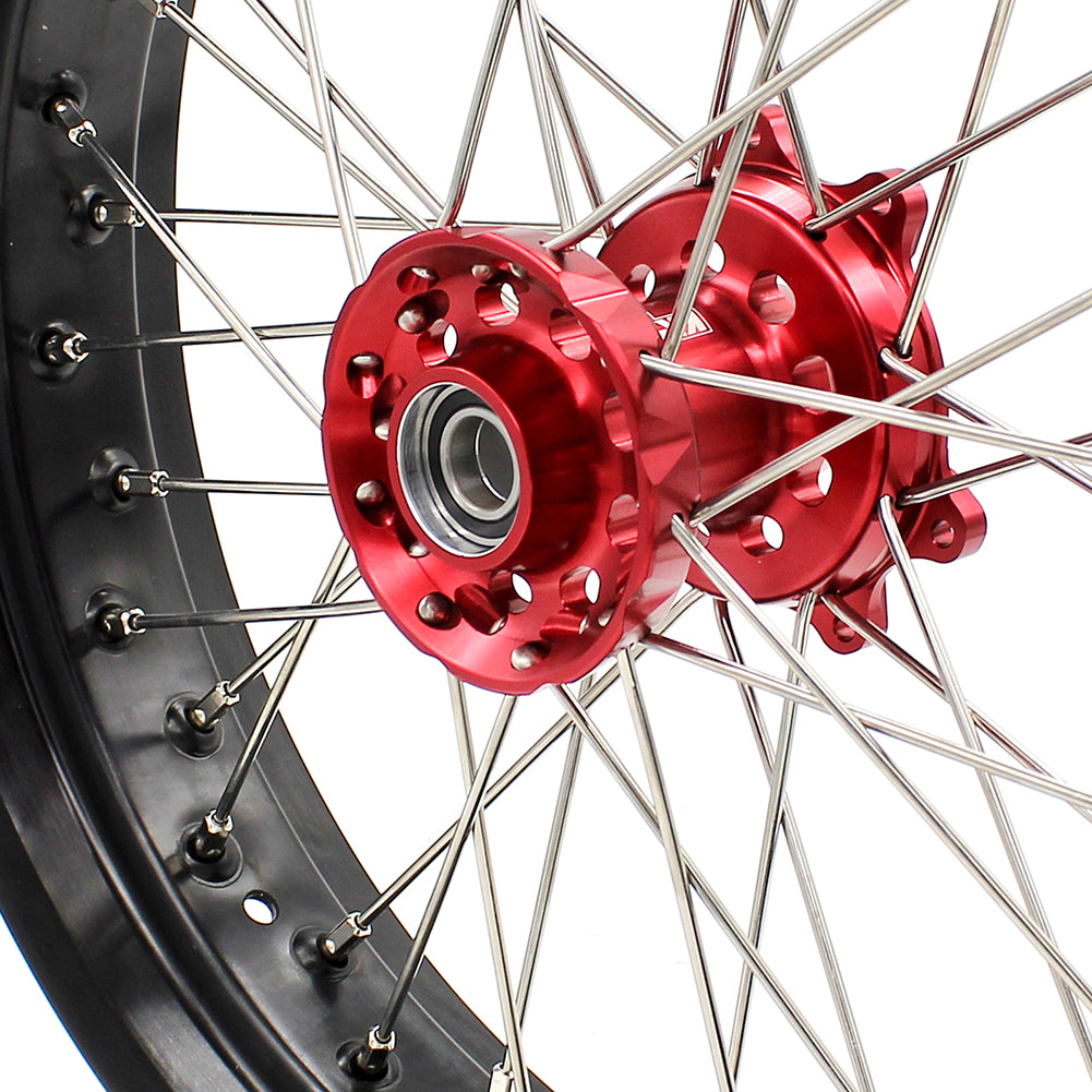 KKE 3.5*16.5 & 5.0*17 Supermoto Wheels Set for Honda CRF250R 2014-2025 CRF450R 2013-2025