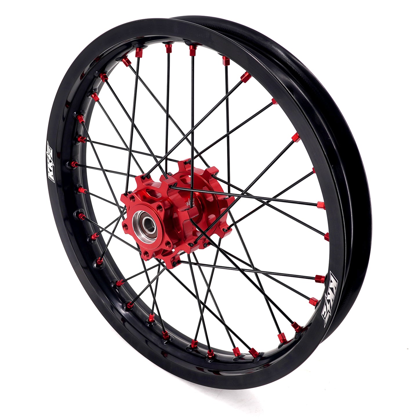 KKE Factory Stock KKE 1.6*19" & 1.85*16" Electric Dirtbike Wheels Rim For Sur Ron Light Bee-X 2019-2025 Red Nipples