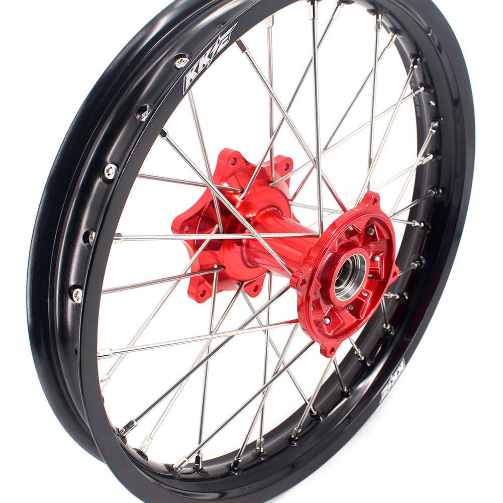 KKE 21 & 18 Casting Enduro Wheels for Honda CRF250R 04-13 CRF450R 02-12 Red