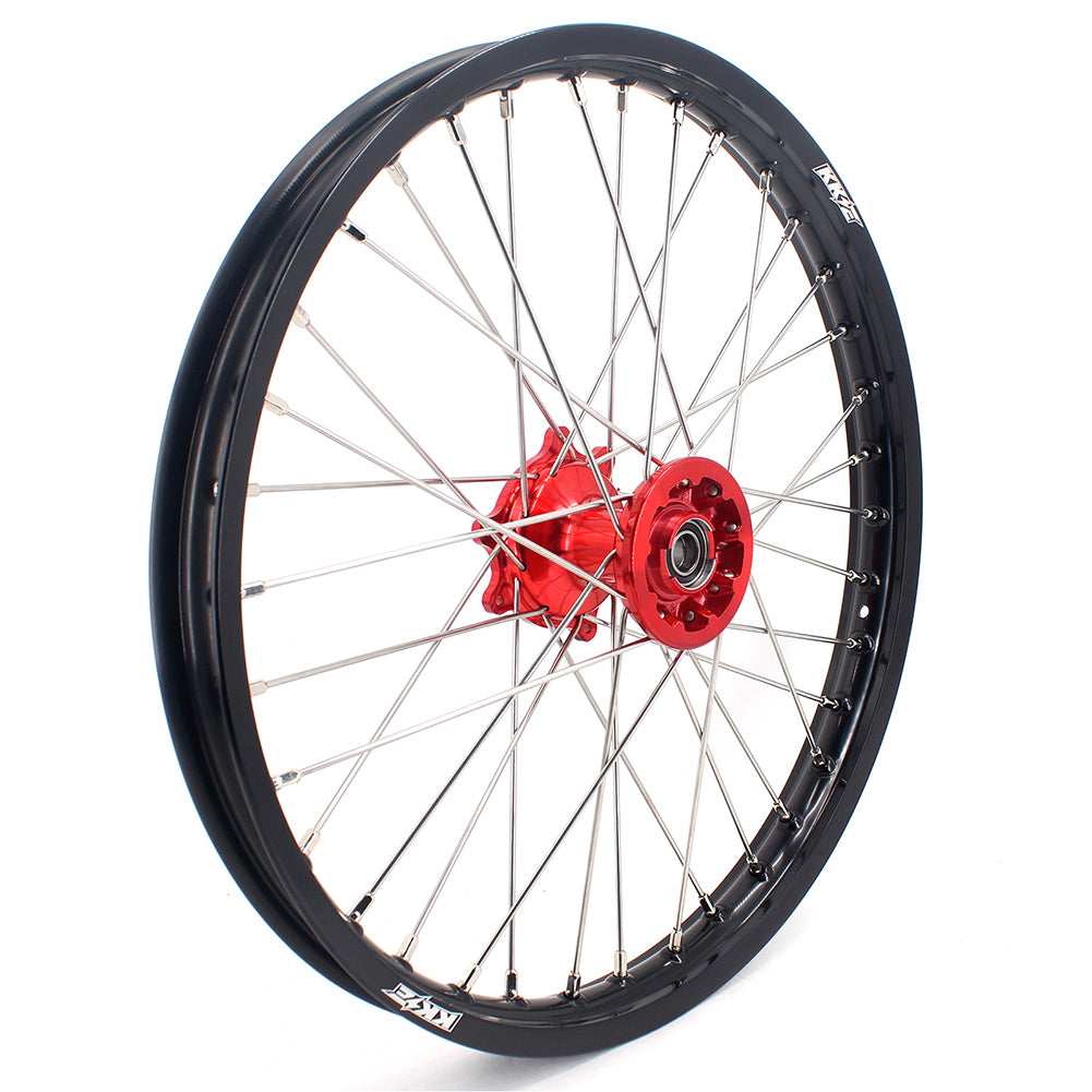 KKE 21 & 18 Casting Enduro Wheels for Honda CRF250R 04-13 CRF450R 02-12 Red