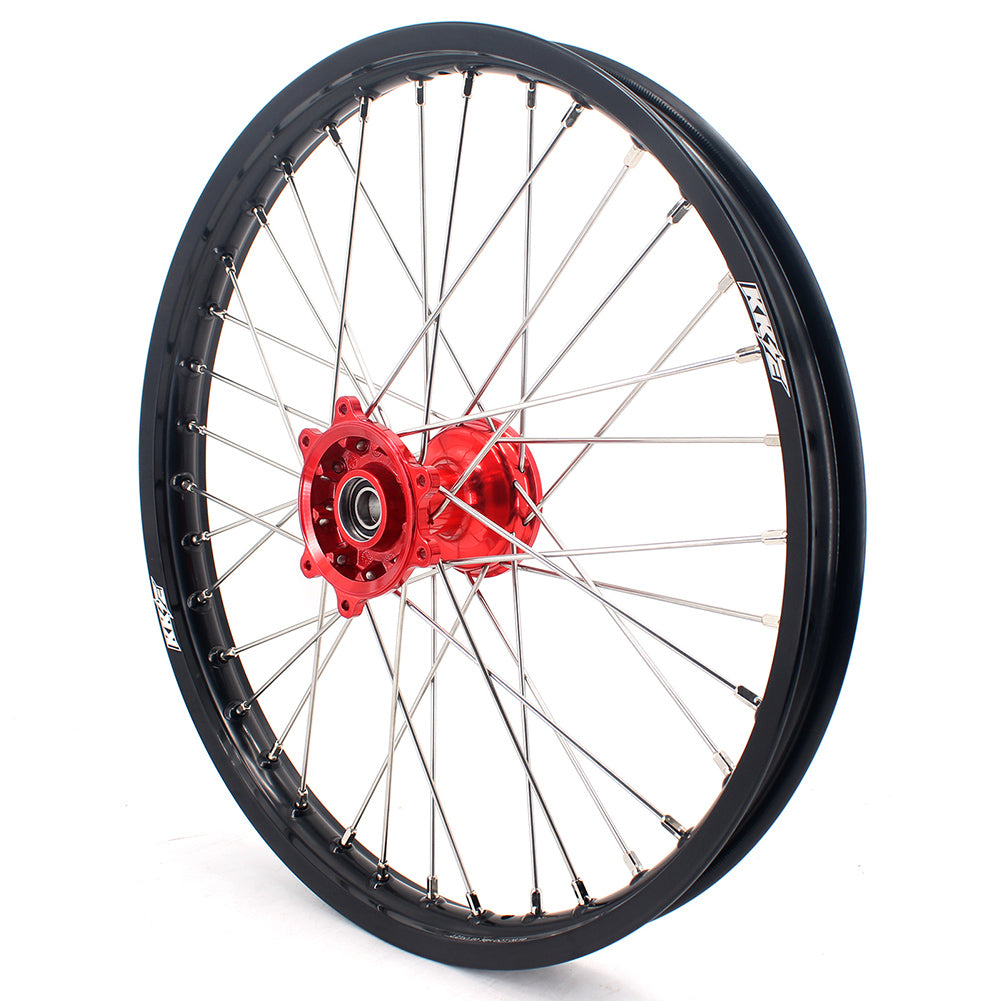 KKE 21 & 18 Casting Enduro Wheels for Honda CRF250R 04-13 CRF450R 02-12 Red