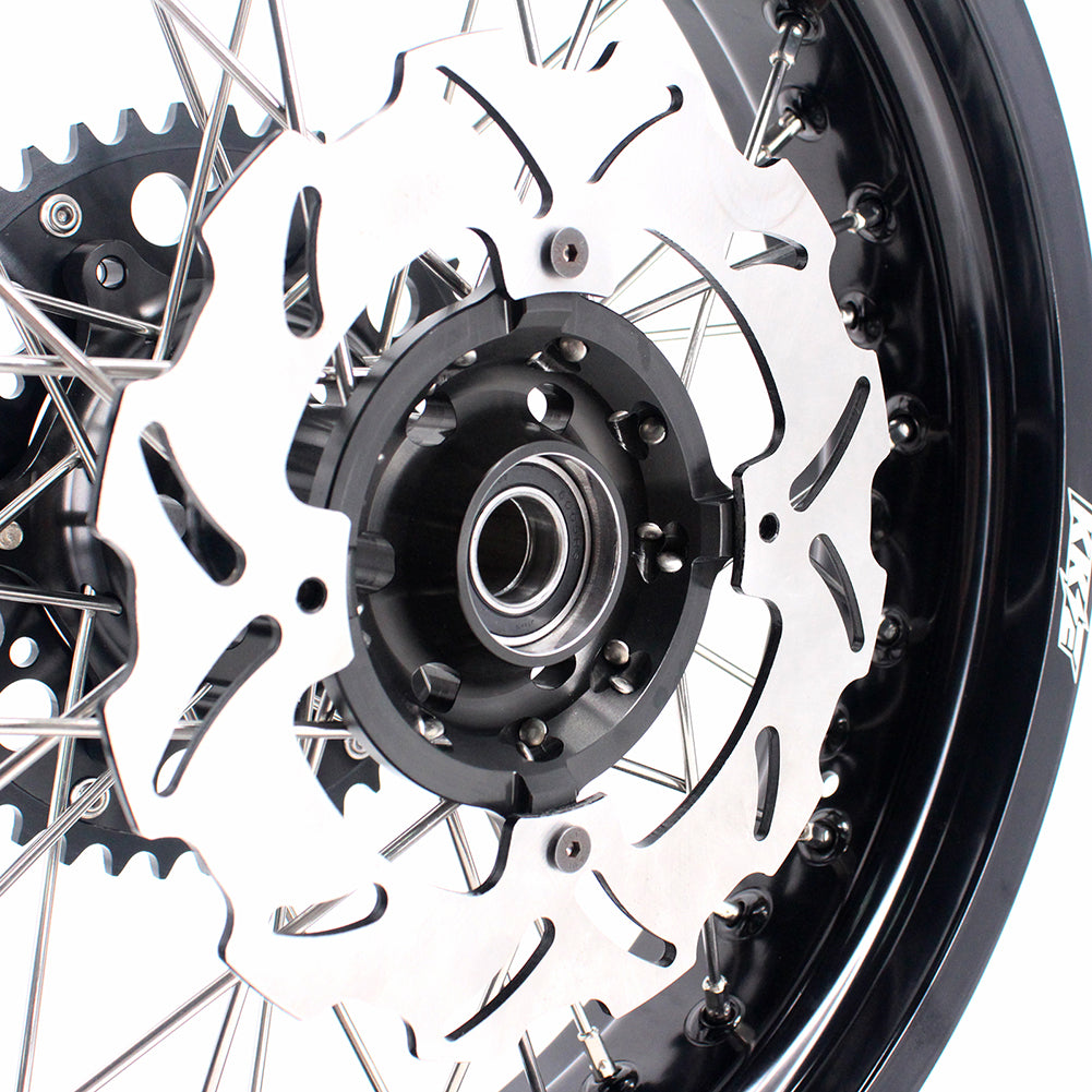 KKE 17 Inch Supermoto Rims for Honda CRF250R 04-13 CRF450R 02-12 Black